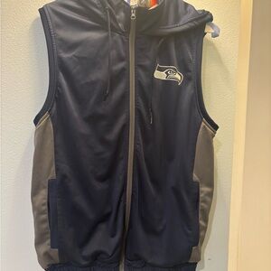 Seahawk NFL Navy Blue sleeveless jacket  with Logo